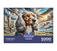 Afghan Hound Rompecabezas 1000 Piezas para Adultos Puzzle Juego for The Whole para Mujeres, Regalos para Hombres Cartón 100% Reciclado Decoración del Hogar 52x38cm/1000pcs