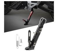 AFGJHYT Soporte Lateral para Moto para Ducati Scrambler Full Throttle 2015-2023, Pata Lateral Ajustable de Aluminio CNC, Caballete Lateral con Altura Regulable, Base de Apoyo Amplia,A Black