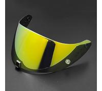 AFGJHYT Visera Casco Moto para Scorpion Exo R1 520 1400, Visera Integral con Protección UV, Visera Resistente a Rayaduras para Casco Integral, Visera Antivaho para Casco,G Gold Plated