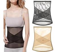 AFGQIANG Cross Mesh Girdle for Waist Shaping | Cross Mesh Girdle | Women Waist Shapewear Belly Band,Tummy Control Girdle Wrap,Postpartum Support Slimming Recovery (Black+Skin, XL)
