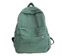 AFGWK Mochila vintage de lona para mujer, grunge hippie, bonita mochila escolar bohemia, mochila casual Y2K estética, verde, B11,4 x H15,3 x T5,5 Zoll