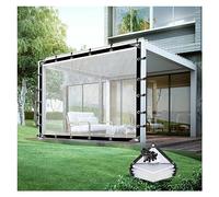 AFGZQ Paneles Laterales Impermeables Pérgolas Lona Plástica con Ojales Impermeable Cortina Lona Transparente for Pérgola, Porche, Gazebo, Personalizable (Color : Clear, Size : 13.12x4.92ft/4x1.5m)