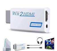 afhgdjr - Adaptador Wii HDMI 1080P, Consola Wii, Puerto HDMI y Toma de Salida de Audio de 3,5 mm, Plug and Play para Consola, Monitor HDMI,TV proyector de vídeo