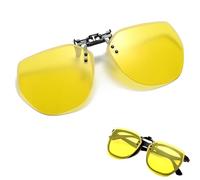 afhgdjr Clip para gafas de conducción nocturna, gafas amarillas de noche, luz y cómoda, para hombre y mujer, reduce la fatiga ocular