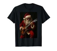 Aficionado a la música navideña de Santa Claus Shredding Camiseta