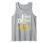 Aficionado y Bebedor de la película El Señor de Las Bebidas Camiseta sin Mangas, Hombre, Gris Jaspeado, XL