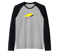 Aficionados del Orgullo de la Bandera de los Estados Unidos de Camiseta Manga Raglan