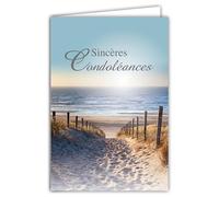 afie 64 - 1031-a tarjeta sincères condoléances - Bon Courage mar playa arena luto
