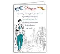 afie 69 - 3946 tarjeta 3 Volets Merci Papa