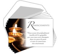 AFIE C5252X4 - Lote de 20 tarjetas de agradecimiento y condolencias idénticas + 20 sobres blancos (9 x 14 cm), diseño de duelo funeral, papel mate de calidad, fabricado en Francia