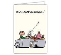Afie GLCT-0183 - Tarjeta de felicitación para cumpleaños, diseño de gaston Lagaffe vintage