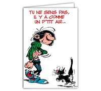 Afie GLCT-0240 Gaston Lagaffe - Tarjeta de cumpleaños con texto cerrado (17 x 11,5 cm, con sobre), diseño de gLCT-0240