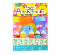afie mx-3009 gran tarjeta maxi A4 cumpleaños feliz - Rosa Peonia crisantemos Flor