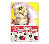 afie mx-3010 gran tarjeta maxi A4 cumpleaños feliz - gato gatito Mignon Leona Animal