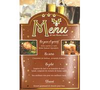 Afie Tarjeta de feliz año nuevo con sobre para presentar tus mejores deseos, menú de estrella dorada brillante de Año Nuevo, burbujas de amor, salud, flautas brillantes 61-4010-2 BA