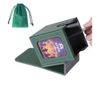 AFIING MTG - Caja de mazo para exhibición de comandante, caja de cartas para 100 tarjetas de doble manga, caja de almacenamiento de tarjetas Magic Commander TCG con 2 divisores, bolsa de dados y 1