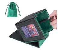 AFIING MTG - Caja de mazo para exhibición de comandante, funda para 100 tarjetas de doble manga, caja de almacenamiento de tarjetas Magic Commander TCG con 2 divisores, bolsa de dados y cargador
