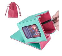 AFIING MTG - Caja de mazo para exhibición de comandante, funda para 100 tarjetas de doble manga, caja de almacenamiento de tarjetas Magic Commander TCG con 2 divisores, bolsa de dados y 1 cargador