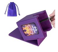 AFIING MTG - Caja de mazo para exhibición de comandante, funda para 100 tarjetas de doble manga, caja de almacenamiento de tarjetas Magic Commander TCG con 2 divisores, bolsa de dados y 1 cargador