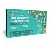 AFIL | Kit de pruebas de sensibilidad de alimentos, bebidas y vitaminas para adultos y niños | Más de 750 artículos, gluten, lácteos, vitamina D | Resultados rápidos