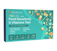 AFIL | Kit de pruebas de sensibilidad de alimentos, bebidas y vitaminas para adultos y niños | Más de 750 artículos, gluten, lácteos, vitamina D | Resultados rápidos