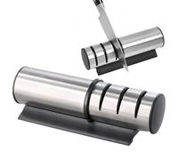 Afilador Cuchillos 3 Etapas, Afilador de Cuchillos Profesional, Fondo Antideslizante para Cocina y Exteriores