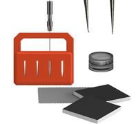 Afilador de agujas para aerógrafo, herramienta restauradora de 3.2 x 2.8 pulgadas para afilado de precisión, kit de cepillo de aire con diseño fácil de usar, suministros de maquillaje industrial para