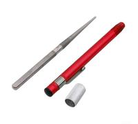 Afilador de anzuelo de pesca portátil en forma de pluma con varilla de | Sacapuntas de gancho de pesca portátil, pluma retráctil Emery Rod Pen, sacapuntas de caza al aire libre, acero inoxidable