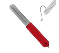 Afilador de anzuelos portátil, herramienta de archivo de pesca lateral, molinillo compacto de 3.94 x 0.55 x 0.08 pulgadas con acabado fino, accesorio de molienda de bolsillo con control fuerte