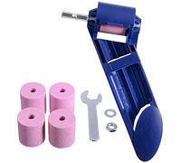 Afilador de brocas, amoladora, amoladora, con 5 muela abrasiva de corindón, herramienta de afilado de taladro manual de diamante, herramienta eléctrica, muela de corindón para brocas a base de hierro