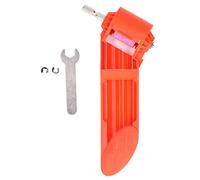 Afilador de brocas de corindón | Muela abrasiva autocentrante para taladros de hierro | Afilador Portátil para Amoladoras/Herramientas/Bricolaje | Material ABS con llave y (Orange)