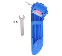 Afilador de brocas de corindón | Muela abrasiva autocentrante para taladros de hierro | Afilador Portátil para Amoladoras/Herramientas/Bricolaje | Material ABS con llave y (Blue)