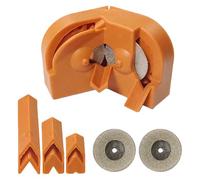 Afilador de Brocas Portátil y Multifuncional con Doble Rueda de Granulado fora Afilar Brocas de Alta Velocidad, Masonería y Carburo, Ideal fora Pulir y Recortar Bits de 5/64 a 5/8 pulgadas