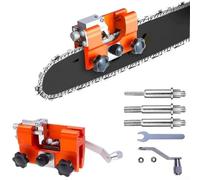 Afilador de cadena de motosierra con construcción de aleación de aluminio y mecanismo de ajuste mecanizado de precisión (bule)