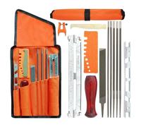 Afilador de cadena para motosierra - Kit de 14 limas para motosierra | Suministros para reparaciones temporales Mantenimiento Trabajo Madera Exterior Granja Jardín Callejón Terraza