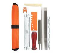 Afilador de cadena para motosierra | Kit de 14 piezas de afilador, accesorios para afiladores para trabajos exteriores, tratamiento de madera, jardín, granja, callejón y