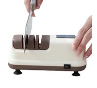Afilador de corte automático, herramienta de archivo de borde de tijera de 4 etapas, con base de , carga USB, afilador de corte profesional, para maquinilla de afeitar, , jardín, personas