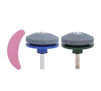 Afilador de Cuchillas para Cortacésped, 3 Piezas, Esmeril de Alta Dureza, Cortadora de Césped Universal, Afilador de Cuchillas, Piedra de Afilar, Accesorio de Afilado para