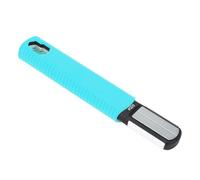 Afilador de cuchillas para herramientas de jardín, afilador de tijeras de setos portátil de doble cabezal, Color azul