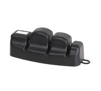 Afilador de cuchillos de 4 etapas, herramienta de afilado de cuchillos de cocina portátil multifunción Premium para chefs domésticos, piedra de molino ABS de 6,3x2,8x2,8 pulgadas (Negra)