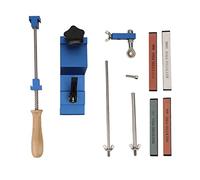 afilador de cuchillos de cocina Gavigain con 4 piedras de afilar, modelo profesional de acero inoxidable con ángulo fijo y diseño abatible.