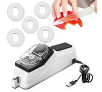 Afilador de cuchillos eléctrico afilador de cuchillos profesional afilador de cuchillos automático utensilios de cocina para afilar y pulir rápidos en 5 segundos