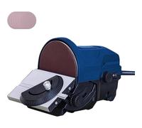 Afilador de cuchillos eléctrico de 140 W, mini lijadora de banda, inclinación multidireccional de mesa de trabajo, para madera, metal, manualidades