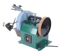 Afilador de cuchillos eléctrico de 25 cm refrigerado por agua, 240 W, con transportador, depósito de agua ajustable, rotación bidireccional y sistemi de afilado en húmedo