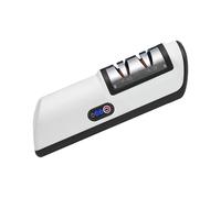 Afilador de cuchillos para cuchillos de cocina 3 etapas de piedra de afilar | Herramientas automáticas de afilado de cuchillos con carga USB, adecuadas para sierra, cortador de rodillos, tijeras
