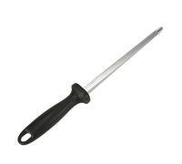 Afilador de cuchillos profesional de acero inoxidable, barra de barra, herramienta de cocina, mango ergonómico, agarre antideslizante para cocineros caseros, negro, 12 pulgadas (7 ID: 17,3 mm/0,68