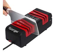 Afilador de Cuchillos profesional herramienta de afilado de cuchillos eléctrico afila tijeras, cuchillos de chef y cocina Motor Potente 50W, Revestimiento Diamante,4 en 1 Afilador de Cocina