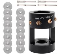 Afilador de electrodos de soldadura, cuerpo de acero, ejes de 4 x 3 mm | Incluye discos de molienda de 15 x 25 mm, vástagos de 4 x 3 mm, control de ángulo preciso, cuerpo de acero duradero