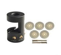 Afilador de electrodos de tungsteno, para soldadura TIG, herramienta amoladora de aleación de aluminio con 4 ranuras en ángulo, compatible con herramientas rotativas rosca 3/4-1/2, punta de precisión