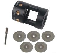 Afilador de electrodos para herramientas giratorias con 4 agujeros en ángulo de 10 a 22,5 grados, aleación de aluminio, punta de soldadura, acabado negro mate, diseño compacto (doble)